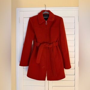 Zara Women's Red Trench Coat